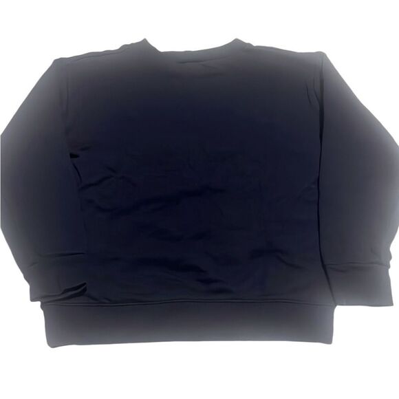 J Crew Blue Oui Oui Embroidered Terry Cotton Pullover Sweatshirt Size M - Picture 4 of 11